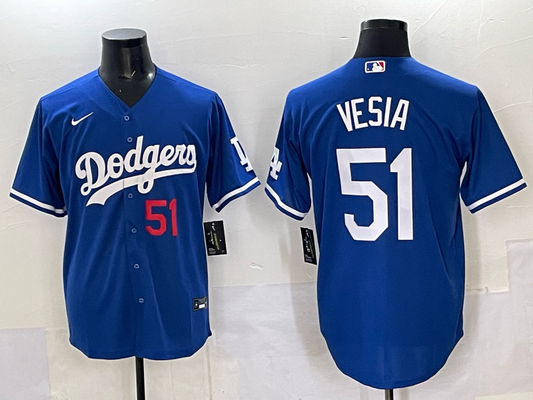 Men's Los Angeles Dodgers Alex Vesia #51 Royal Limited Player Jersey