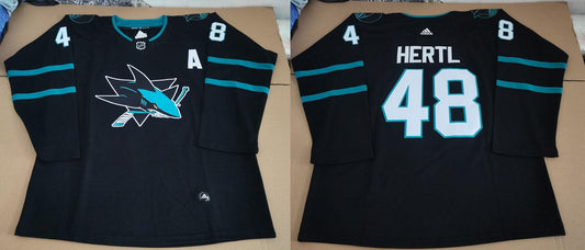 Men's San Jose Sharks Tomas Hertl #48 Black Player Game Jersey1
