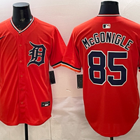 Men's Detroit Tigers Will McGonigle #85 Orange Limited Player Jersey