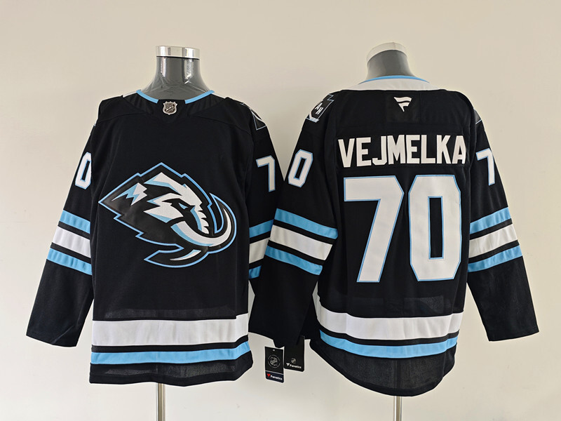 Men's Utah Mammoth Karel Vejmelka #70 Fanatics Black Player Game Jersey