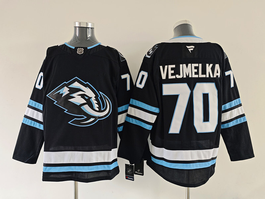 Men's Utah Mammoth Karel Vejmelka #70 Fanatics Black Player Game Jersey