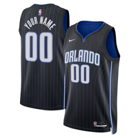 Men's Orlando Magic Black Swingman Custom Jersey1 - Icon Edition