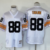 Men's Pittsburgh Steelers Lynn Swann Mitchell & Ness White Legacy Replica Jersey1