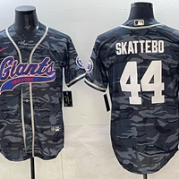 Men's New York Giants Cam Skattebo #44 Grey Camouflage Player Jersey