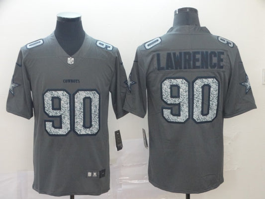 Men's Dallas Cowboys DeMarcus Lawrence #90 Gray Game Jersey1
