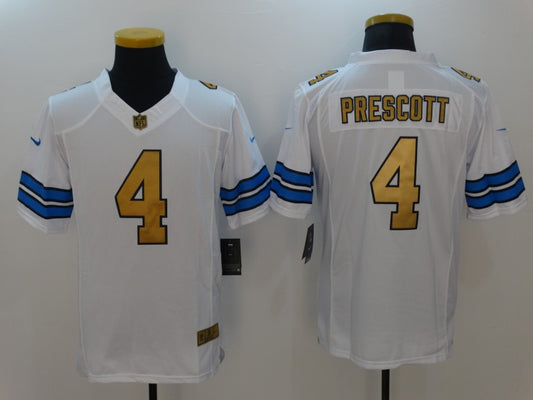 Men's Dallas Cowboys Dak Prescott #4 White Alternate Game Jersey1