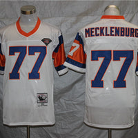 Men's Denver Broncos Karl Mecklenburg Mitchell & Ness White Legacy Replica Jersey1