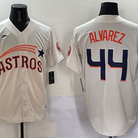 Men's Houston Astros Yordan Alvarez #44 Cream Player Jersey1