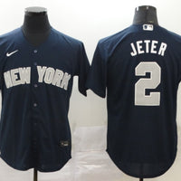 Men's New York Yankees Derek Jeter #2 Navy Replica Player Jersey1
