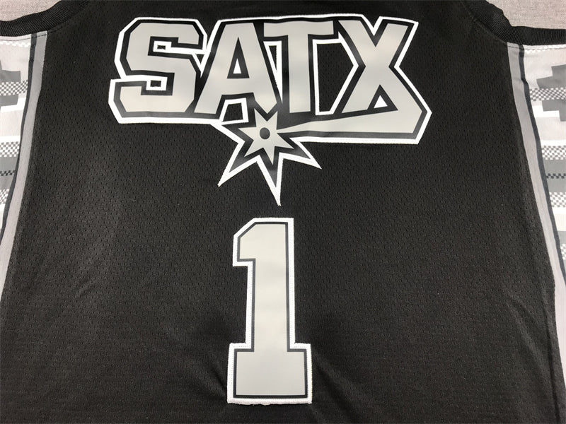 Victor Wembanyama San Antonio Spurs Black Statement Edition Jersey - 3