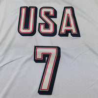 Men's 2024 USA Dream Team Kevin Durant #7 White Authentic Player Jersey
