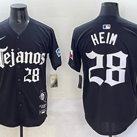 Men's Texas Rangers Jonah Heim #28 Black Limited Player Jersey