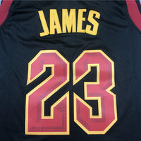 Men's Cleveland Cavaliers LeBron James #23 Black Swingman Player Jersey1
