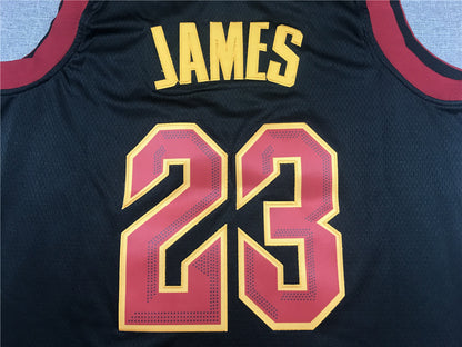 Men's Cleveland Cavaliers LeBron James #23 Black Swingman Player Jersey1