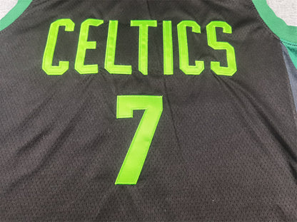 Men's Boston Celtics Jaylen Brown #7 Black 2024/25 Swingman Player Jersey1 - City Edition