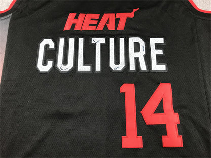 Men's Miami Heat Tyler Herro #14 Black 2023/24 Swingman Jersey1 - City Edition