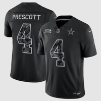 Men's Dallas Cowboys Dak Prescott #4 Black 2026 Salute to Service Stitched Limited Jersey