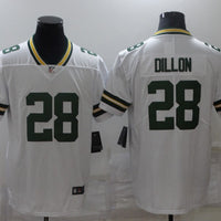 Men's Green Bay Packers AJ Dillon #28 White Game Jersey1