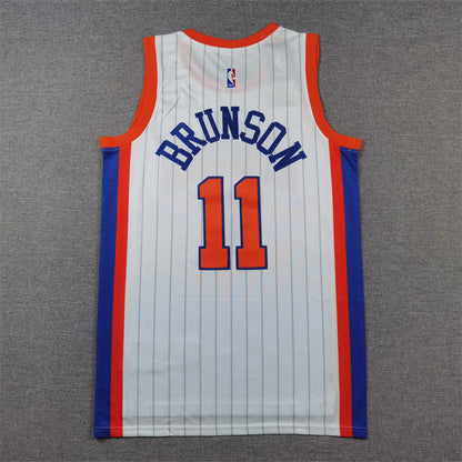 Men's New York Knicks Jalen Brunson #11 White 2024/25 Swingman Player Jersey1 - City Edition
