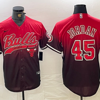 Men's Chicago Bulls Michael Jordan #45 Red City Connect Replica Player Jersey