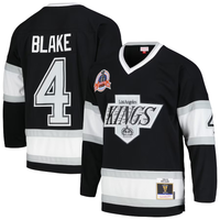 Men's Los Angeles Kings Rob Blake Mitchell #4 Ness Black 1992/93 Blue Line Player Jersey1