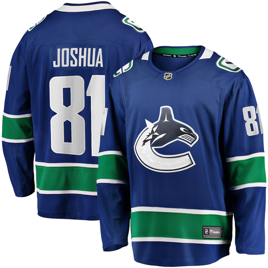 Men's Vancouver Canucks Dakota Joshua #81 Fanatics Blue Home Breakaway Player Jersey