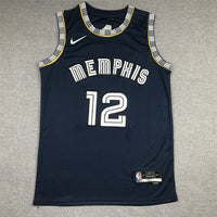 Men's Memphis Grizzlies Ja Morant #12 Navy City Edition Classic Jersey1