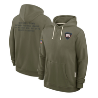 Men's New York Giants Olive 2025 Salute to Service Sideline Standard Issue Dri-FIT Hoodie