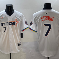 Men's Houston Astros C.J. Stroud #7 White 2025 City Connect Limited Player Jersey1