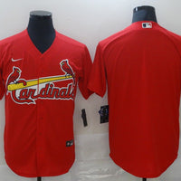 Men's St. Louis Cardinals Red Alternate Replica Blank Jersey1