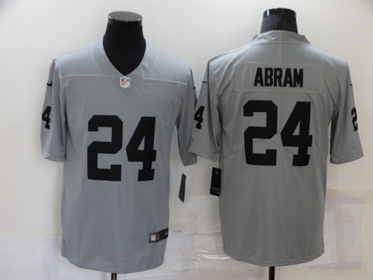 Men's Las Vegas Raiders Jonathan Abram #24 Gray Inverted Legend Jersey1