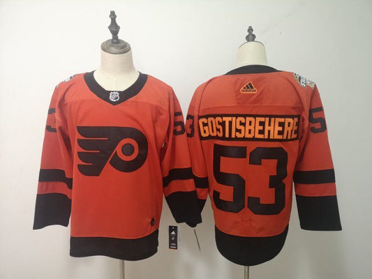 Men's Philadelphia Flyers Shayne Gostisbehere #53 Orange Player Game Jersey1