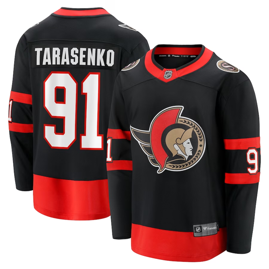 Men's Ottawa Senators Vladimir Tarasenko #91 Black Player Jersey1