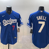 Men's Los Angeles Dodgers Blake Snell #7 Royal Alternate Replica Player Jersey1