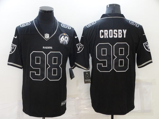 Men's Las Vegas Raiders Maxx Crosby #98 Black Alternate Game Jersey1