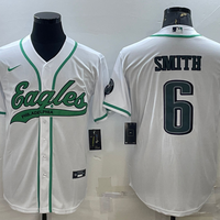 Men's Philadelphia Eagles DeVonta Smith #6 White Game Jersey1 Joint Edition
