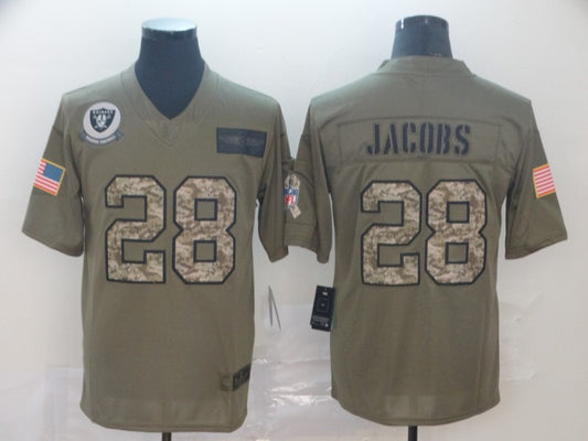 Men's Las Vegas Raiders Josh Jacobs #28 Brown Player Game Jersey1
