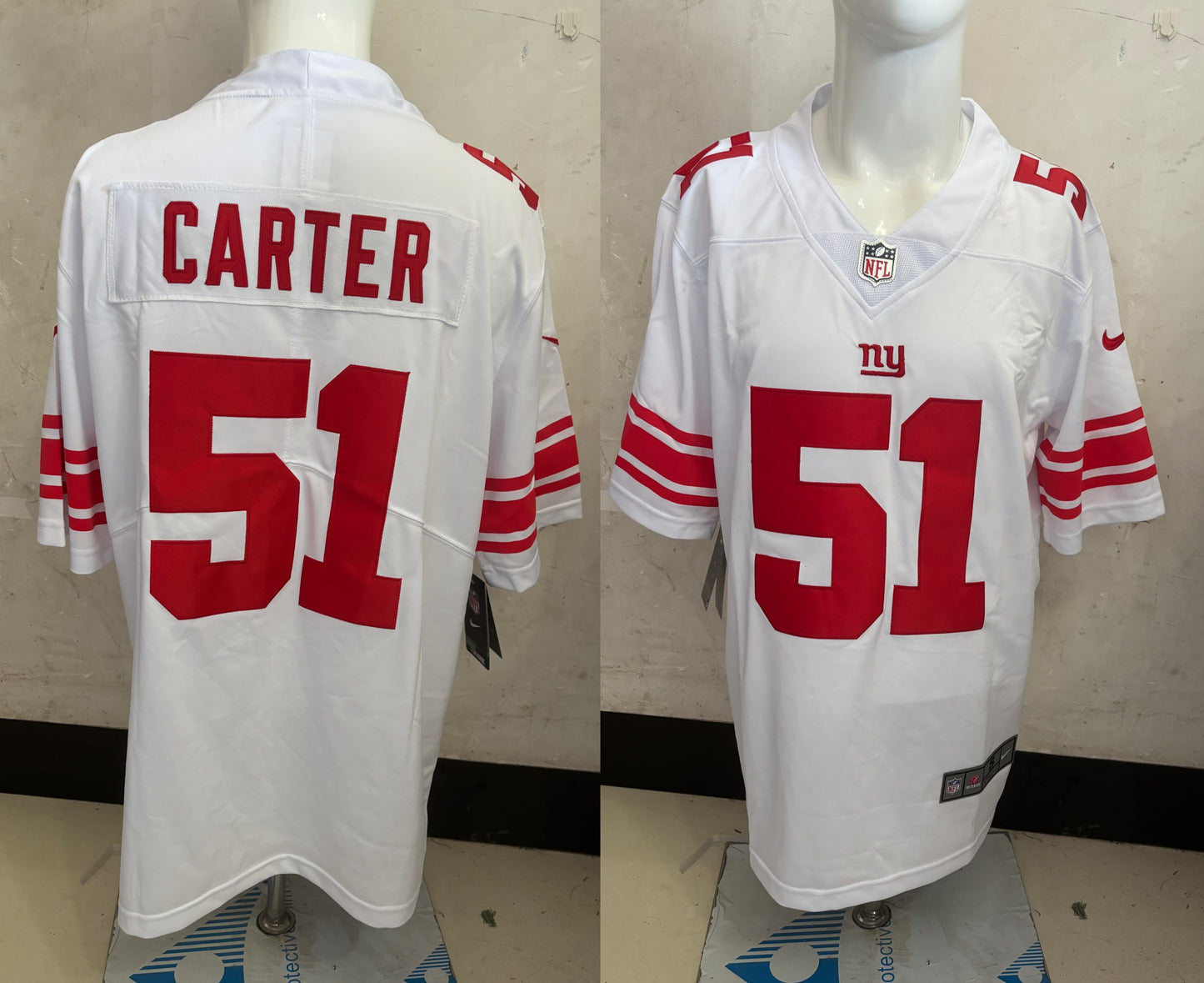 Men's New York Giants Abdul Carter #51 White Game Player Jersey