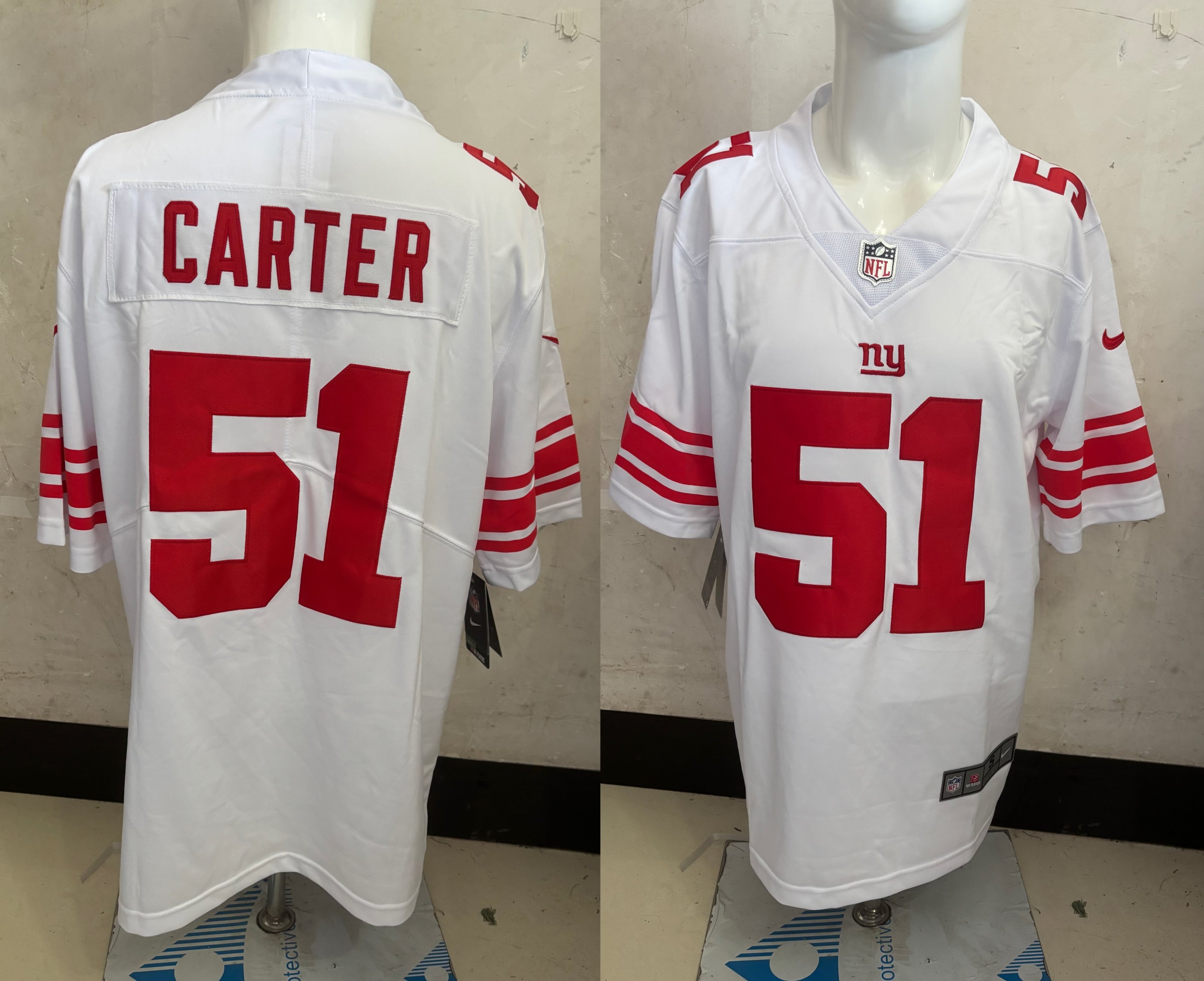 Men's New York Giants Abdul Carter #51 White Game Player Jersey