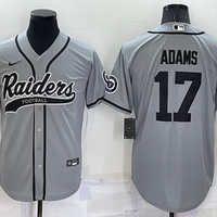 Men's Las Vegas Raiders Davante Adams #17 Gray Game Jersey1 Joint Edition