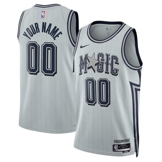 Men's Orlando Magic Silver 2024/25 Custom Swingman Jersey1 - City Edition
