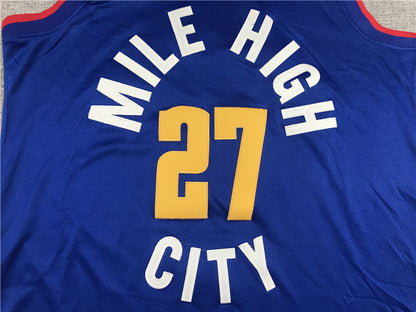 Men's Denver Nuggets Jamal Murray Blue 2020/21 Swingman Player Jersey1