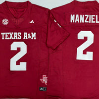 Men's Texas A&M Aggies Johnny Manziel #2 Red Player Game Jersey