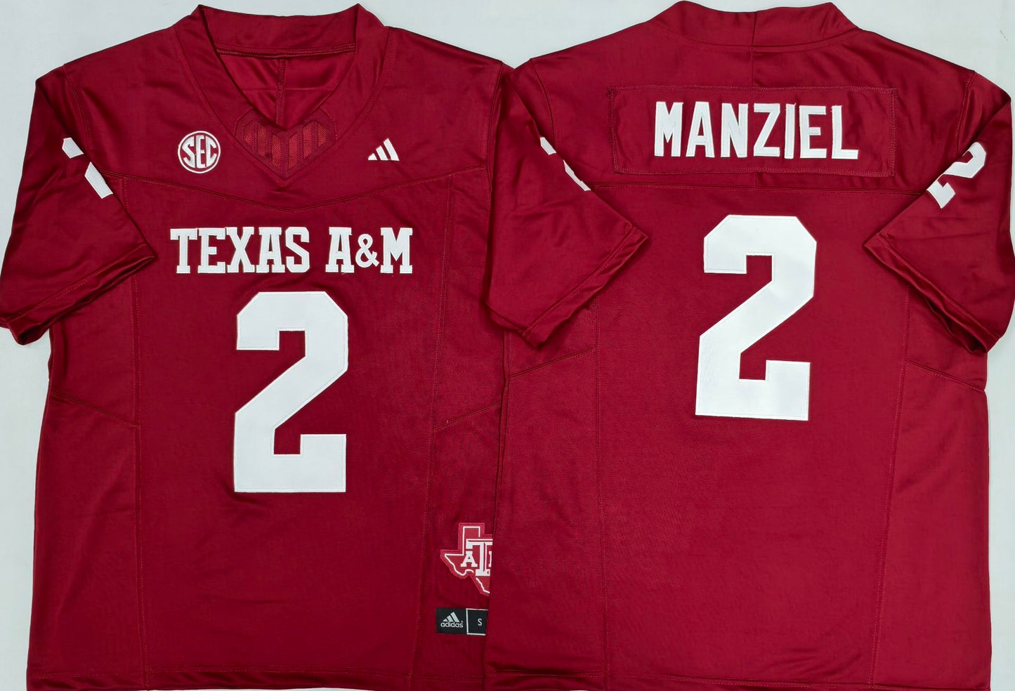 Men's Texas A&M Aggies Johnny Manziel #2 Red Player Game Jersey