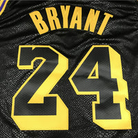 Men's Los Angeles Lakers Kobe Bryant #24 Black City Edition Swingman Jersey1