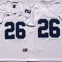 Men's Penn State Nittany Lions John Saquon Barkley #26 White Team Game Jersey