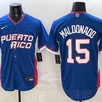 Men's Puerto Rico Baseball Martin Maldonado #15 Royal 2026 World Baseball Classic Stadium Jersey