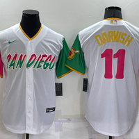 Men's San Diego Padres Yu Darvish #11 White Player Stitched Jersey1