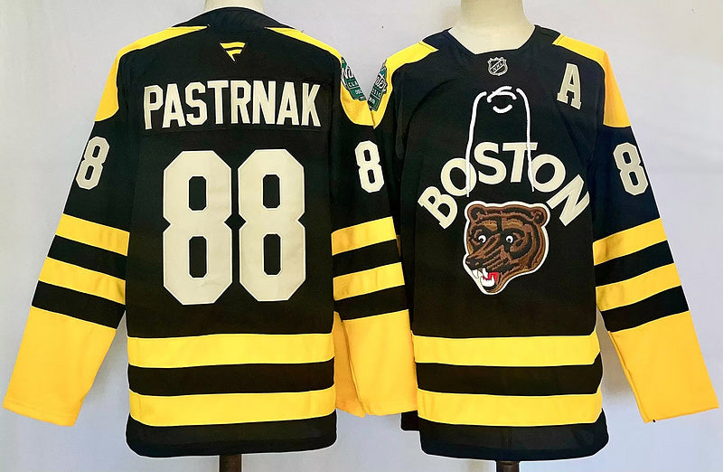 Men's Boston Bruins David Pastrnak #88 Fanatics Black Player Game Jersey