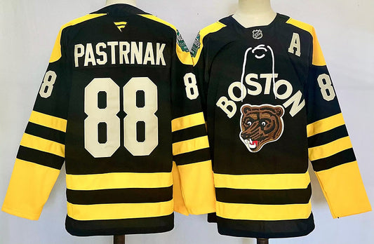 Men's Boston Bruins David Pastrnak #88 Fanatics Black Player Game Jersey